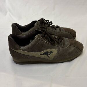 KangaROOS Vintage Suede Leather Crinkle ML Trainers Run Sneakers Classic Pocket